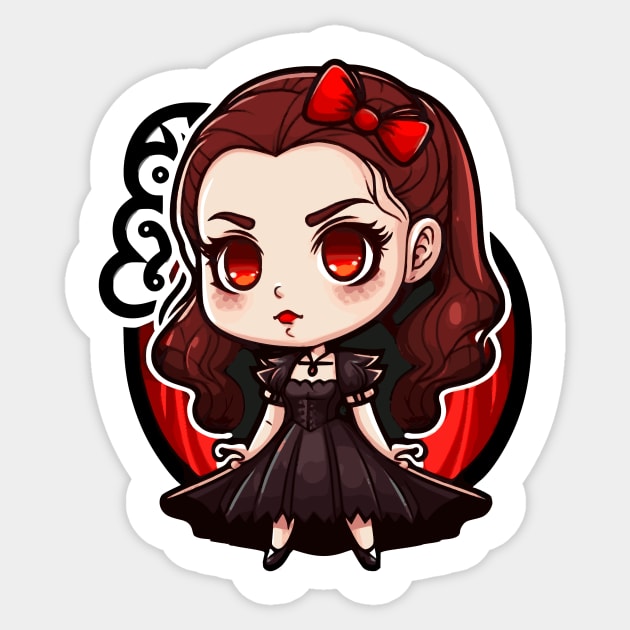 Little Goth Girl Sticker by pxdg